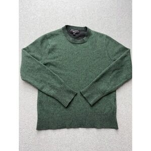 Banana Republic Sweater Mens Small Green Merino Wool Blend Crewneck Pullover